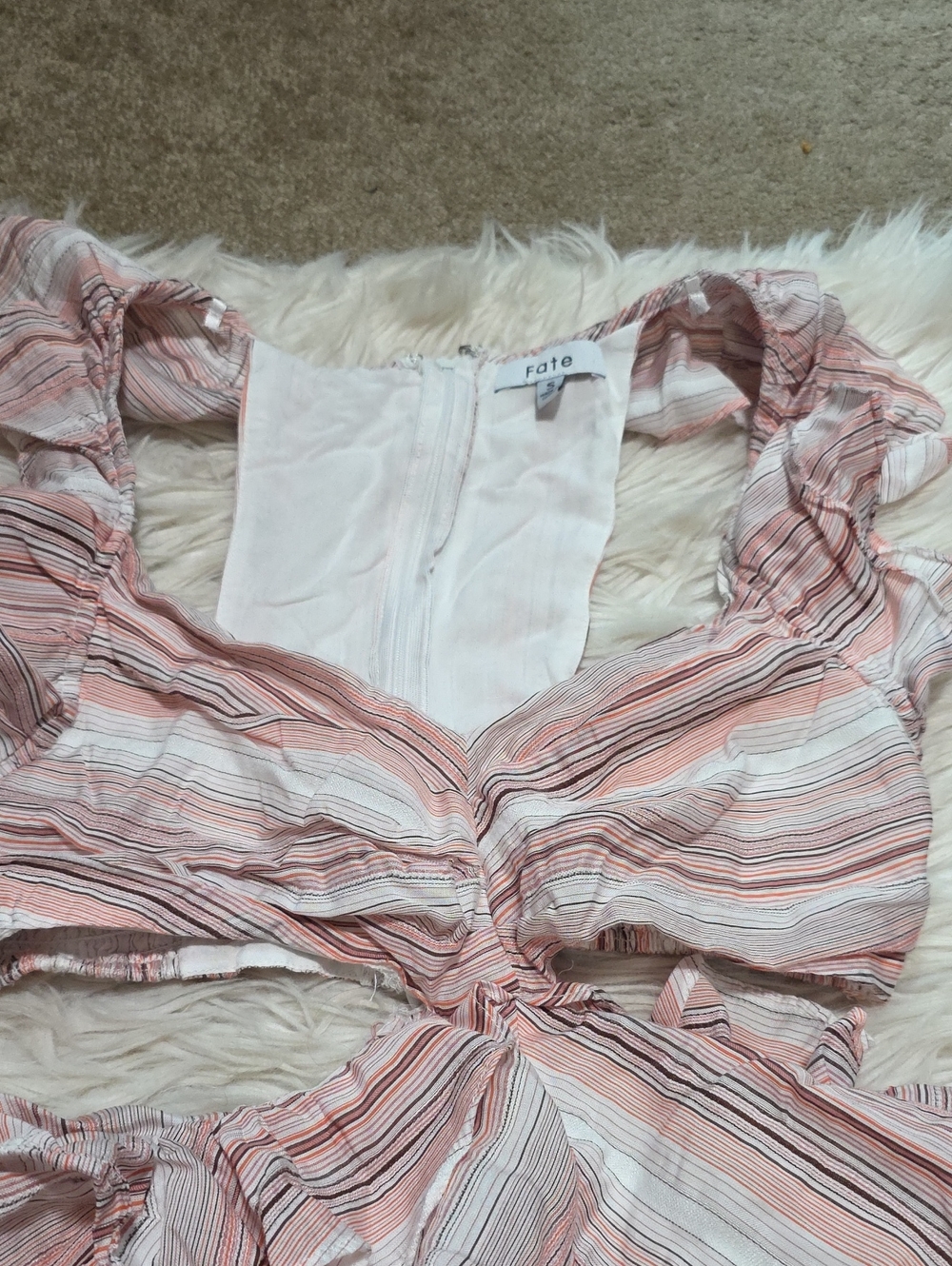 Fate Cut Out Ruffled Mini Dress- Small - Picture 2 of 11